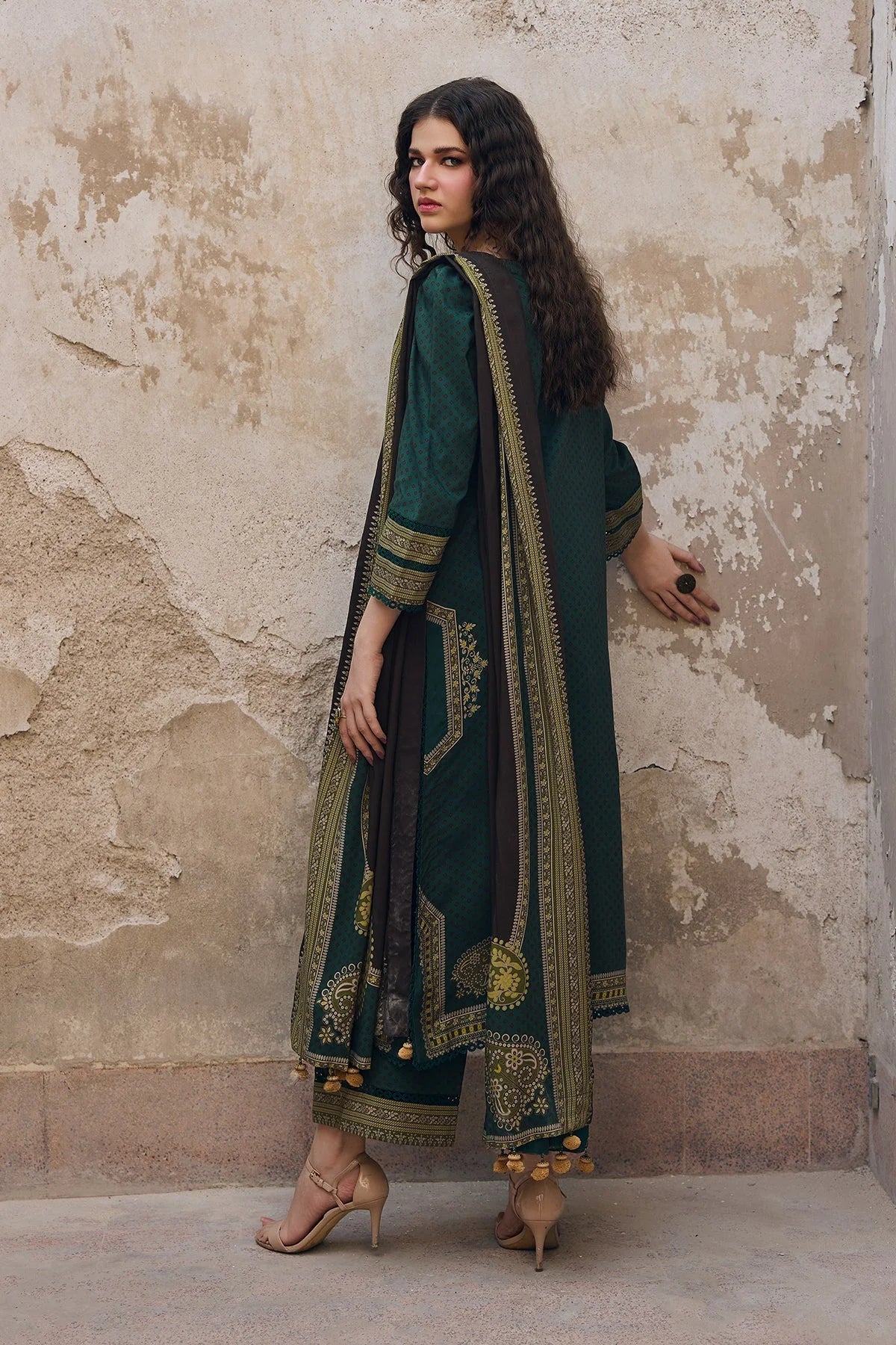 Charizma - Winter 3PC Karandi Digital Print Dress - VL 1635