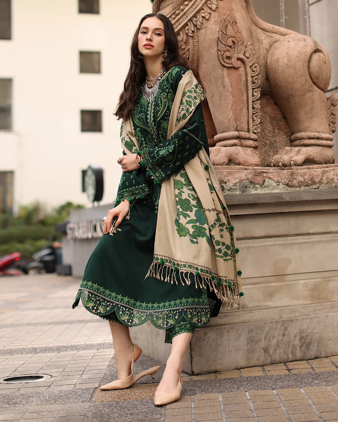 Charizma - Winter 3PC Dhanak Embroidered Suit - VL 1641