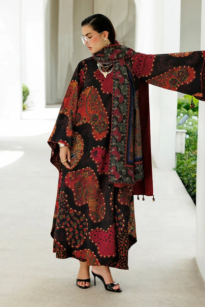 Baroque - Winter 3PC Karandi Digital Print Dress - VL 1656