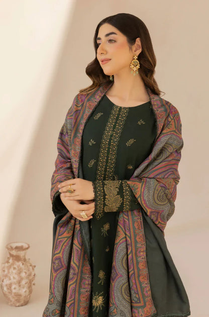 Mohagni - Winter 3PC Dhanak Embroidered Suit - VL1610