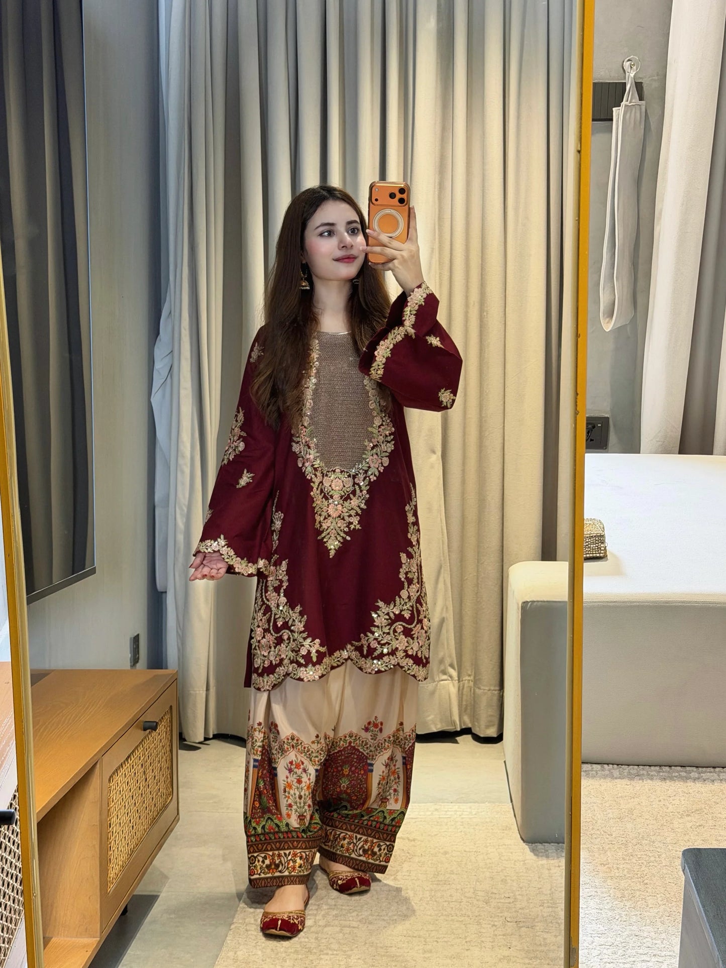 Ethnic 2 Pc Embroidered Silk Suit VL 1400