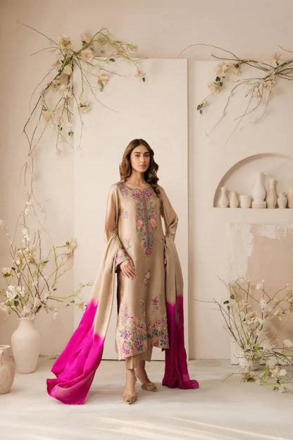 Lawn-3PC Embroidered Shirt with Chiffon Dupatta - VL1331