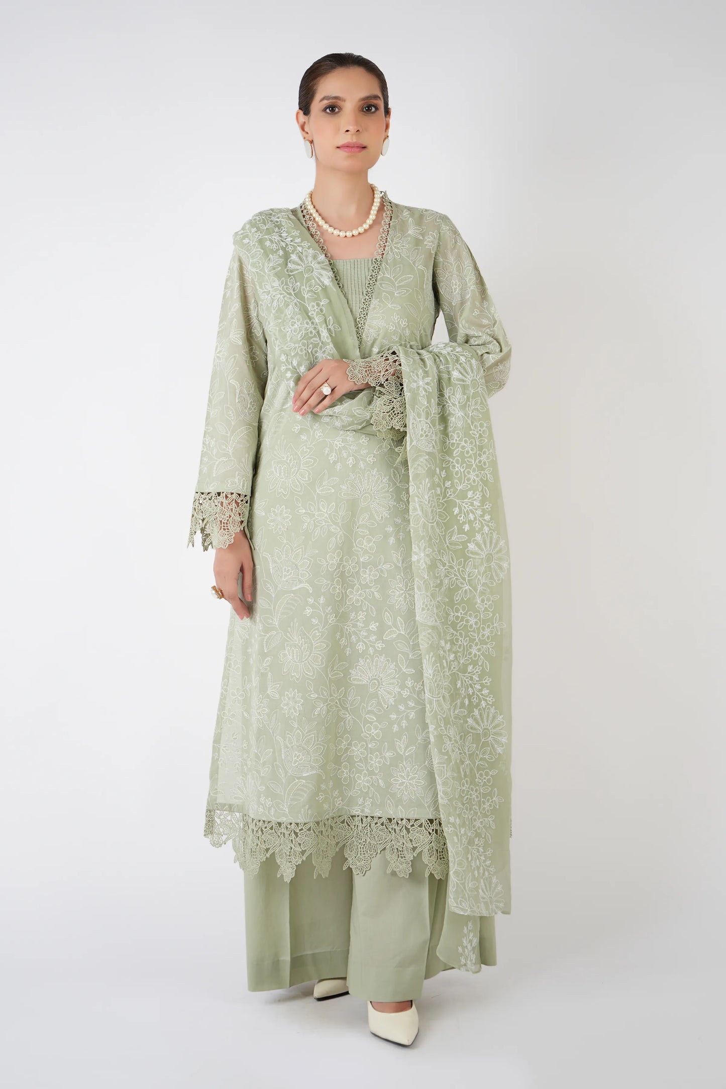 Bin ilyas - Summer 3PC Lawn Embroidered Suit - VL1276