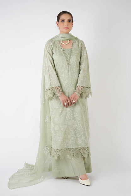 Bin ilyas - Summer 3PC Lawn Embroidered Suit - VL1276