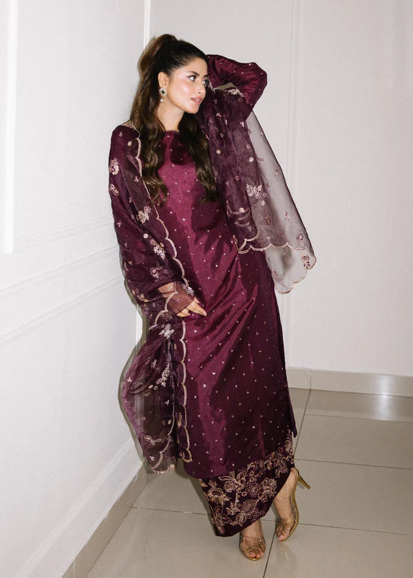 Eilf Silk collection 3PCS UNSTITCHED SUIT FABRIC Digtal printed - VL1482