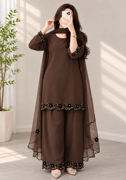 VL 1647 - Bunaai - Winter-3PC Shamooz Silk Embroidered Suit
