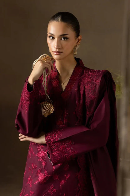 Raj Bari - Winter 3PC Airjet Dhannak Dress With Embroidered Dhannak Shawl - VL 1643
