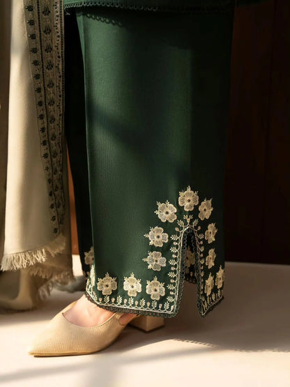 Lazuli - Winter 3PC Dhanak Embroidered Suit - VL 1655