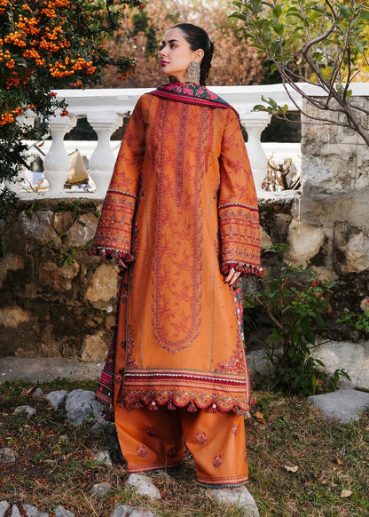 Hussain Rehar - 3PC Dhanak Chickenkari Embroidered Suit - VL1679