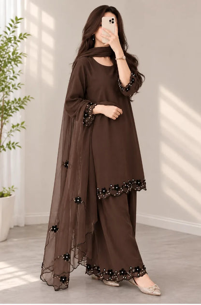 VL 1647 - Bunaai - Winter-3PC Shamooz Silk Embroidered Suit