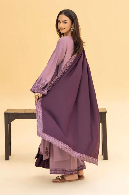 Lazuli - Winter 3PC Dhanak Embroidered Suit - VL1609