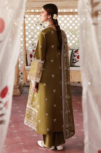 Mahnur - 3PC Dhanak Embroidered Shirt With Dhanak Embroidered Dupatta and Trouser - VL1678