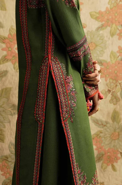 Hussain Rehar - 3PC Dhanak Embroidered Shirt With Pashmina Printed Dupatta and Trouser - VL1681