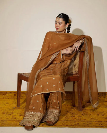 Dyot, unstitched 3 piece embroidered summer suit. VL896