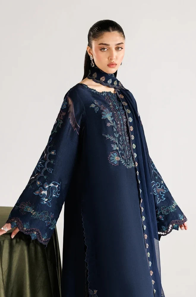 Iznik - 3PC Dhanak Embroidered Shirt With Dhanak Embroidered Dupatta and Trouser - VL1680