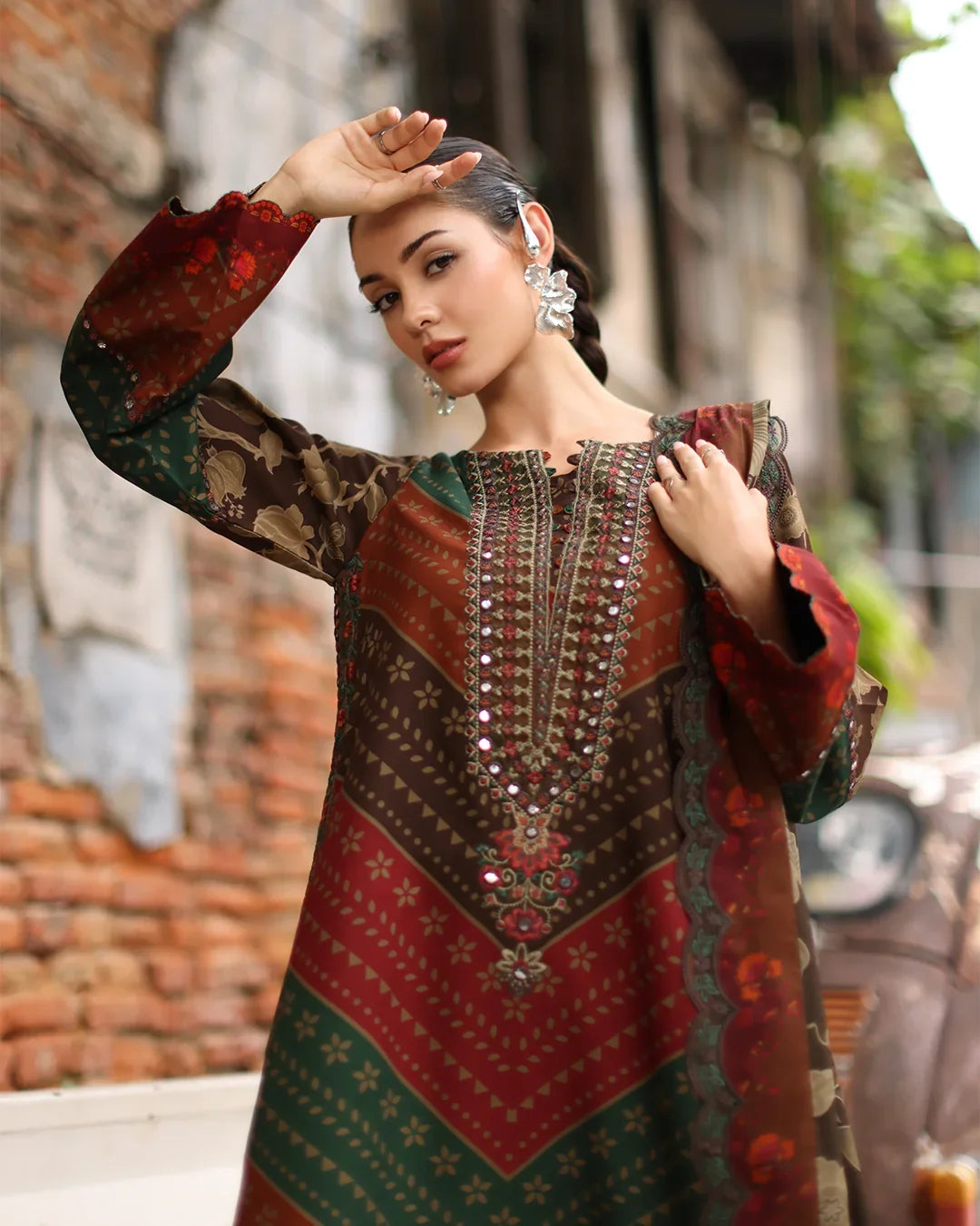 Charizma - Winter 3PC Karandi Digital Print Dress - VL 1637