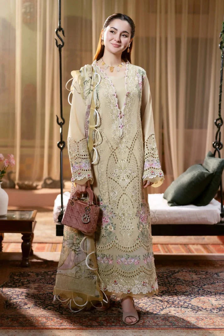 Veezal - Summer 3PC Lawn Chikenkari Embroidered Shirt - VL1339
