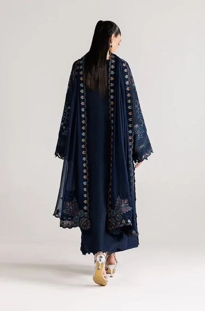 Iznik - 3PC Dhanak Embroidered Shirt With Dhanak Embroidered Dupatta and Trouser - VL1680