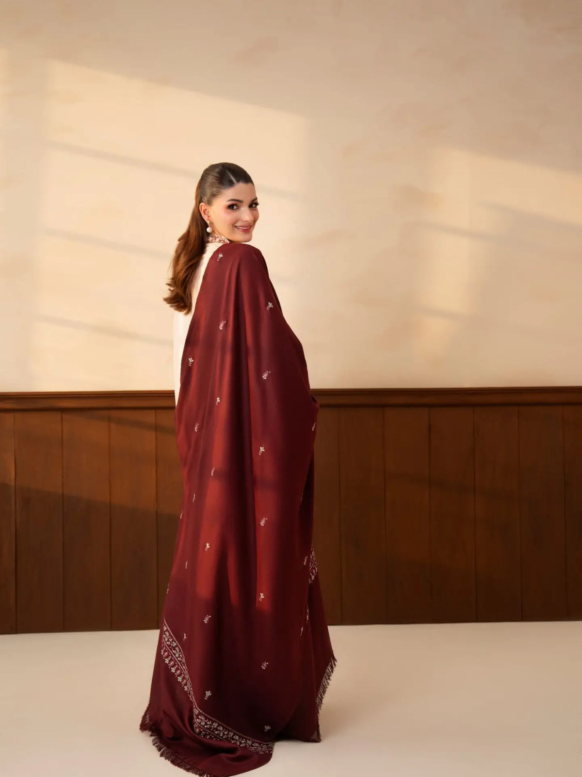 Lazuli - Winter 3PC Dhanak Embroidered Suit - VL 1653