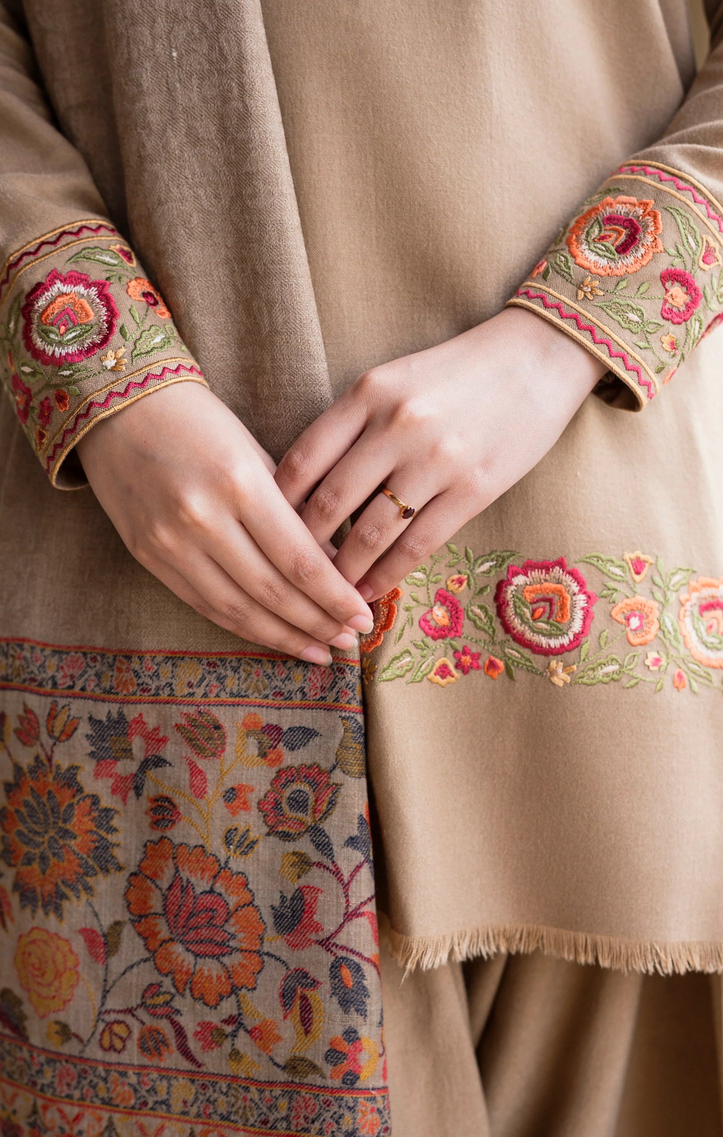 Aisling - Winter 3PC Dhanak Embroidered Suit - VL 1614