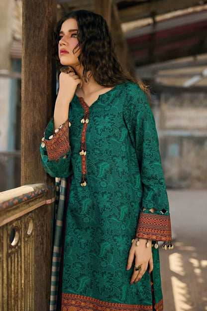 Charizma - Winter 3PC Karandi Digital Print Dress - VL 1619