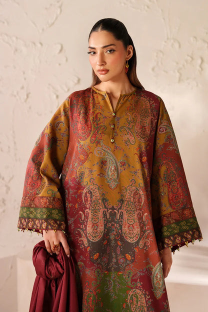 Baroque - Winter 3PC Karandi Digital Print Dress - VL 1630