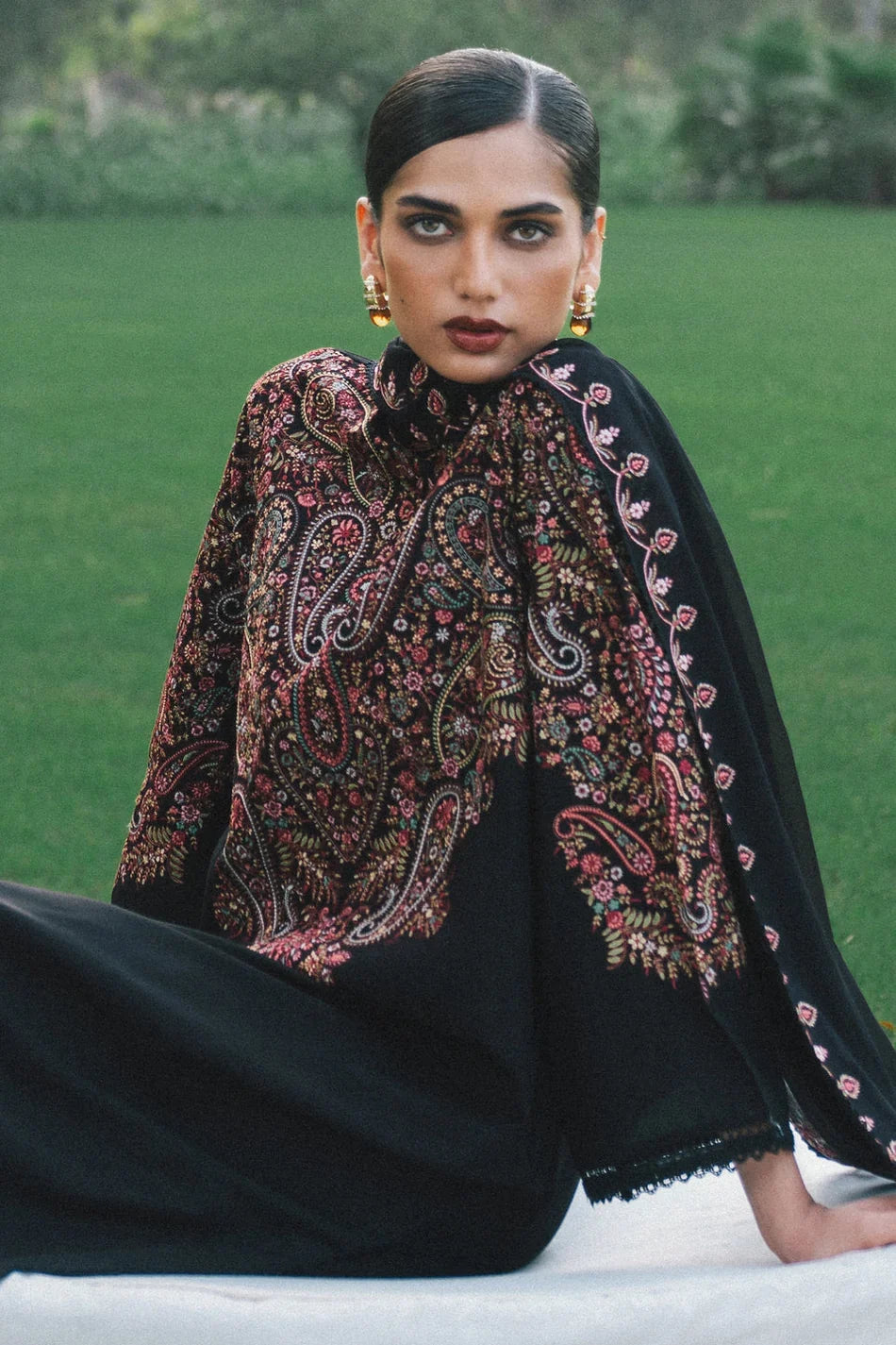 ZARA SHAHJAHAN - Winter 3PC Dhanak Embroidered Suit - VL 1661