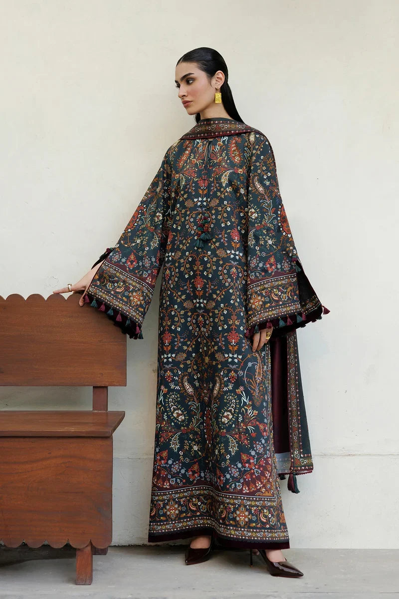 Jazmin - Winter 3PC Karandi Digital Print Dress - VL 1658