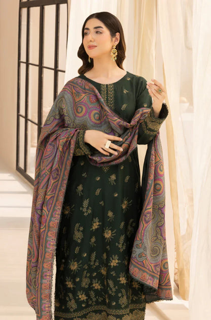 Mohagni - Winter 3PC Dhanak Embroidered Suit - VL1610