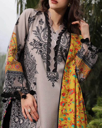 Charizma - Winter 3PC Karandi Digital Print Dress - VL 1648