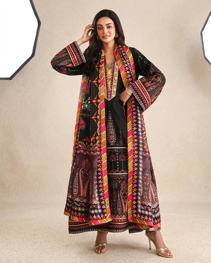 MUSHQ - Winter 3PC Karandi Digital Print Dress - VL 1639