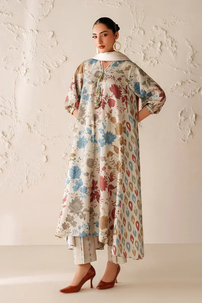 Baroque - Winter 3PC Karandi Digital Print Dress - VL 1631