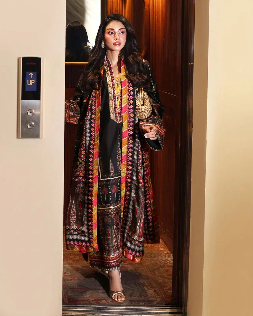 MUSHQ - Winter 3PC Karandi Digital Print Dress - VL 1639