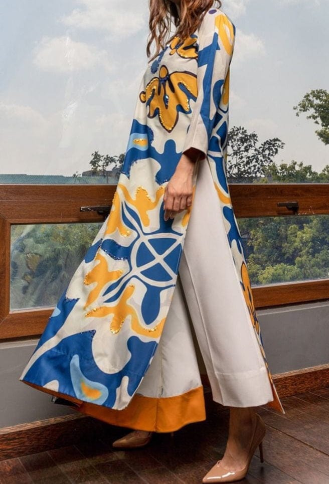 VL611 Lulusar unstitched Silk digital printed 2 piece dress