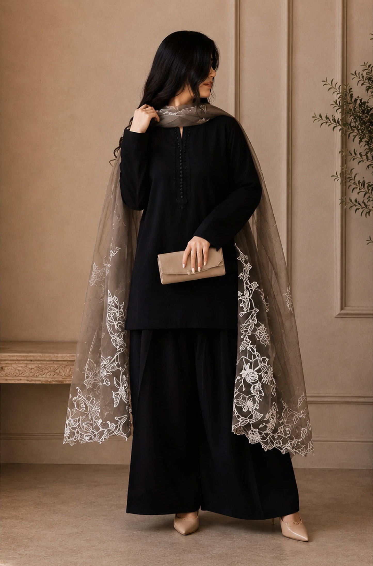 Veezal - Embroidered 3 Piece Unstitched Lawn Suit- zab1497