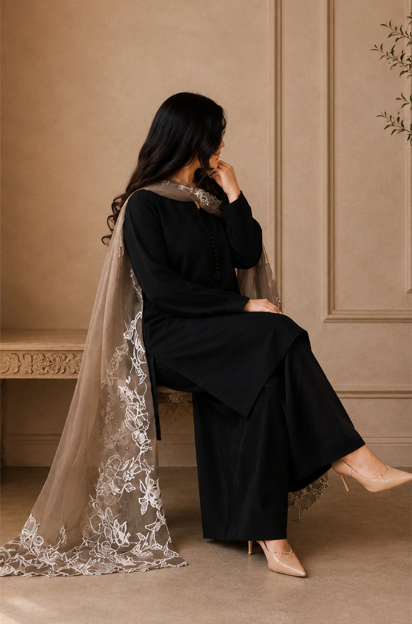 Veezal - Embroidered 3 Piece Unstitched Lawn Suit- zab1497