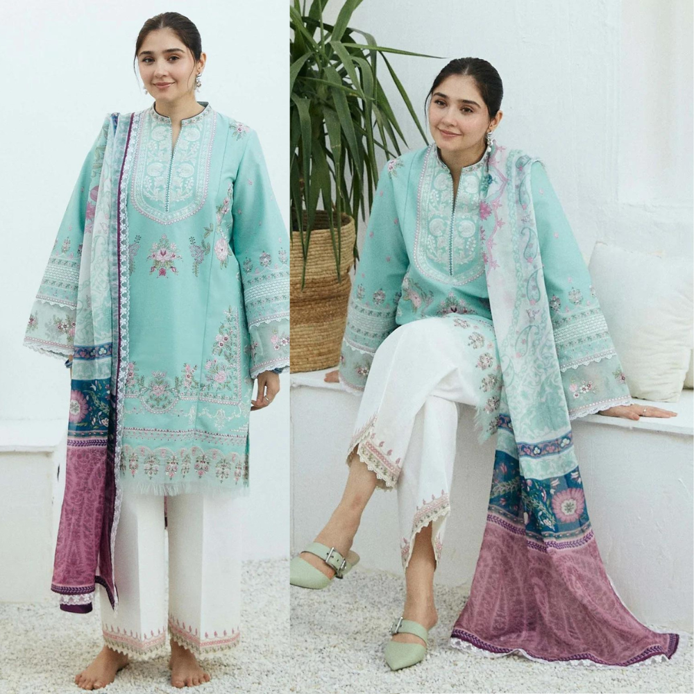 VL805 Zarashahjhan Embroidered Lawn Three Piece COCO