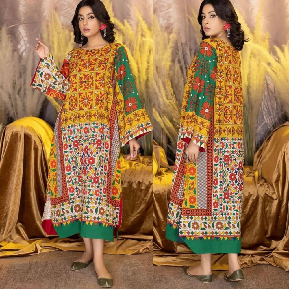 VL812 Charizma, Unstiched 2 piece lawn printed suit.