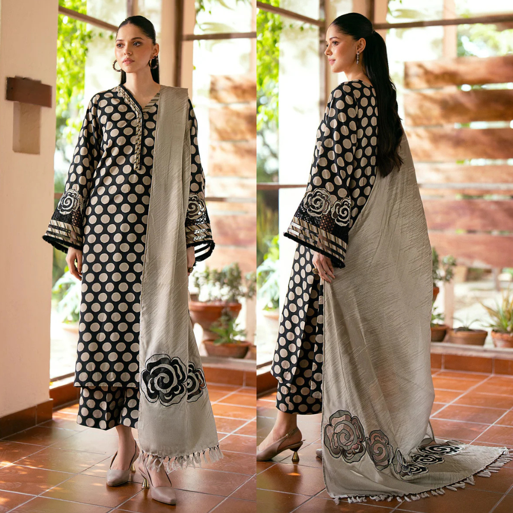 VL882 Karandi 3PC Printed Digital Printed Karandi Dupatta