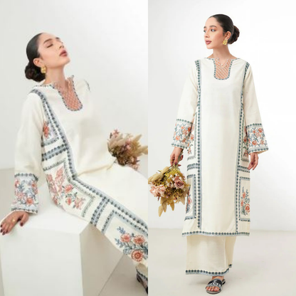 Zaib, unstitched 2 piece embroidered summer suit. VL898