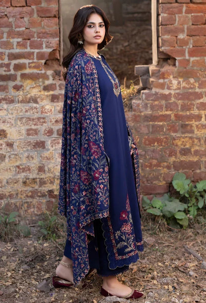 Izel - Winter 3PC Dhanak Embroidered Suit - VL 1612