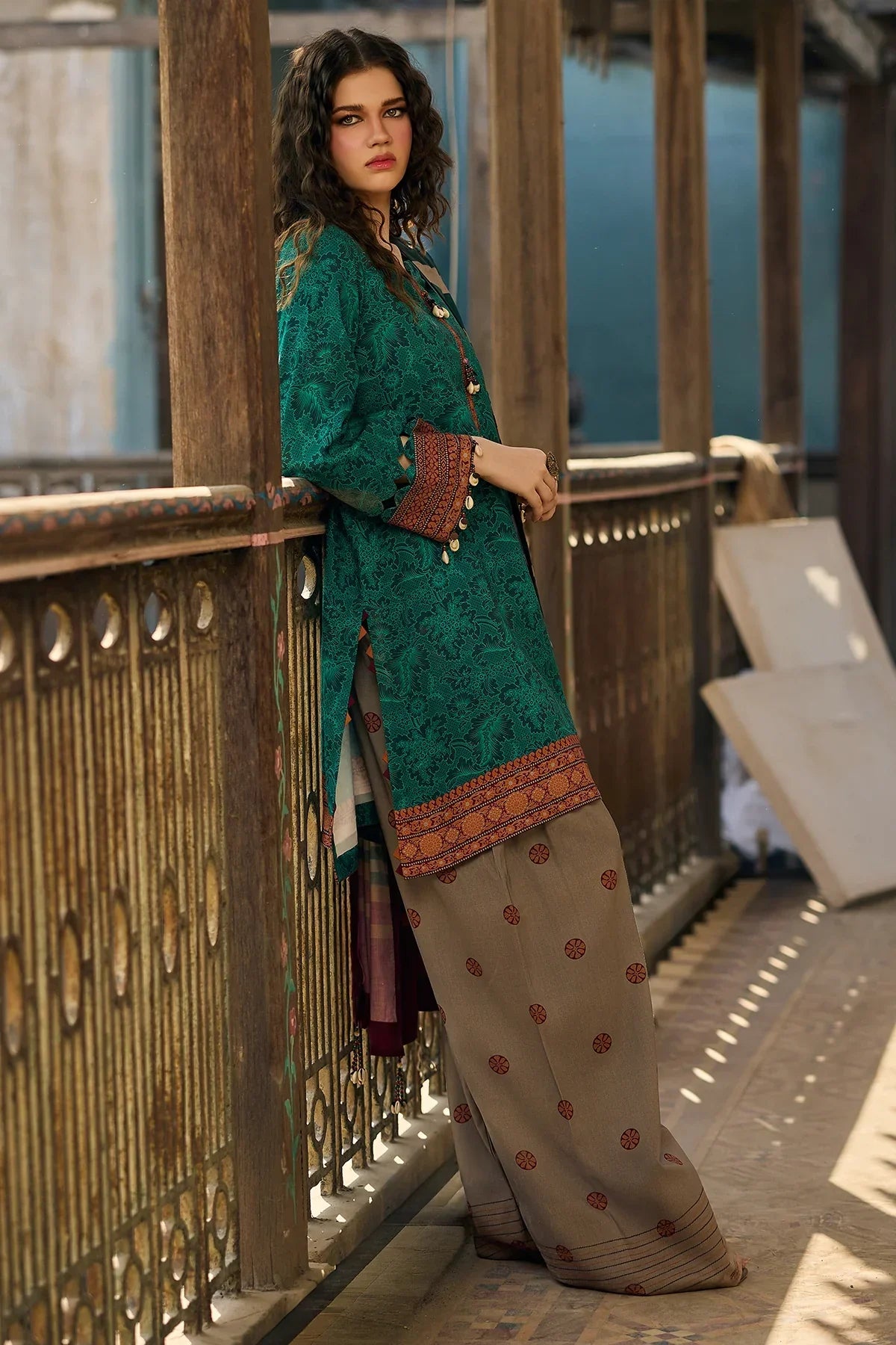 Charizma - Winter 3PC Karandi Digital Print Dress - VL 1619