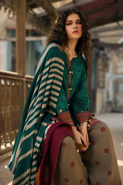 Charizma - Winter 3PC Karandi Digital Print Dress - VL 1619