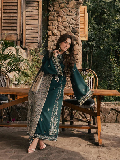 Izel - Winter 3PC Dhanak Embroidered Suit - VL1660