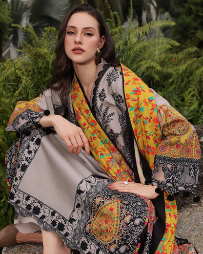 Charizma - Winter 3PC Karandi Digital Print Dress - VL 1648