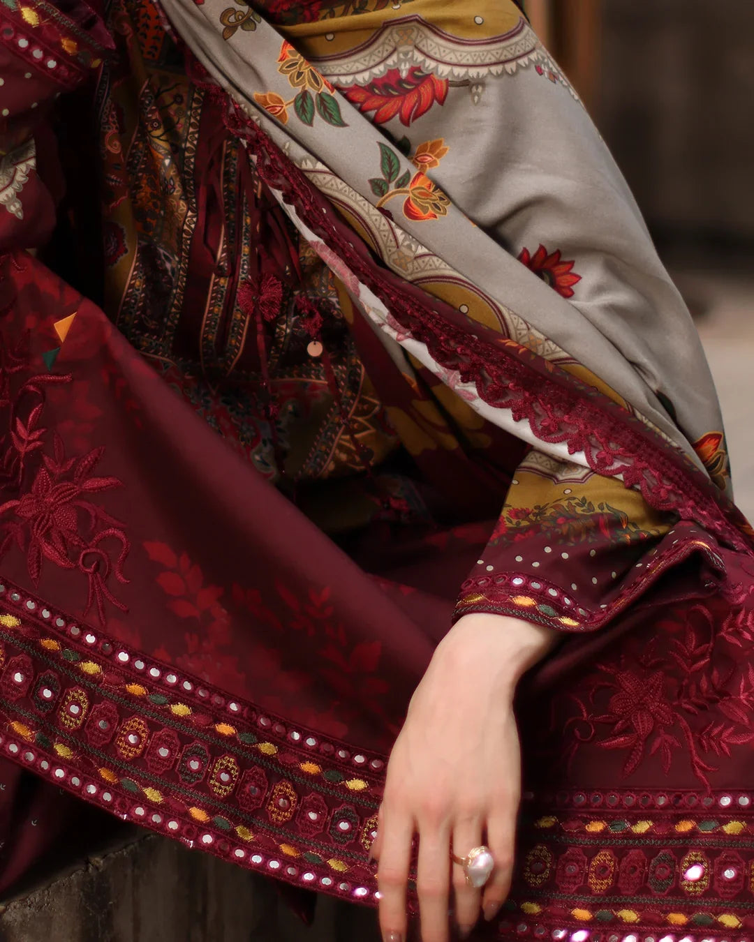 Charizma - Winter 3PC Karandi Digital Print Dress - VL 1636