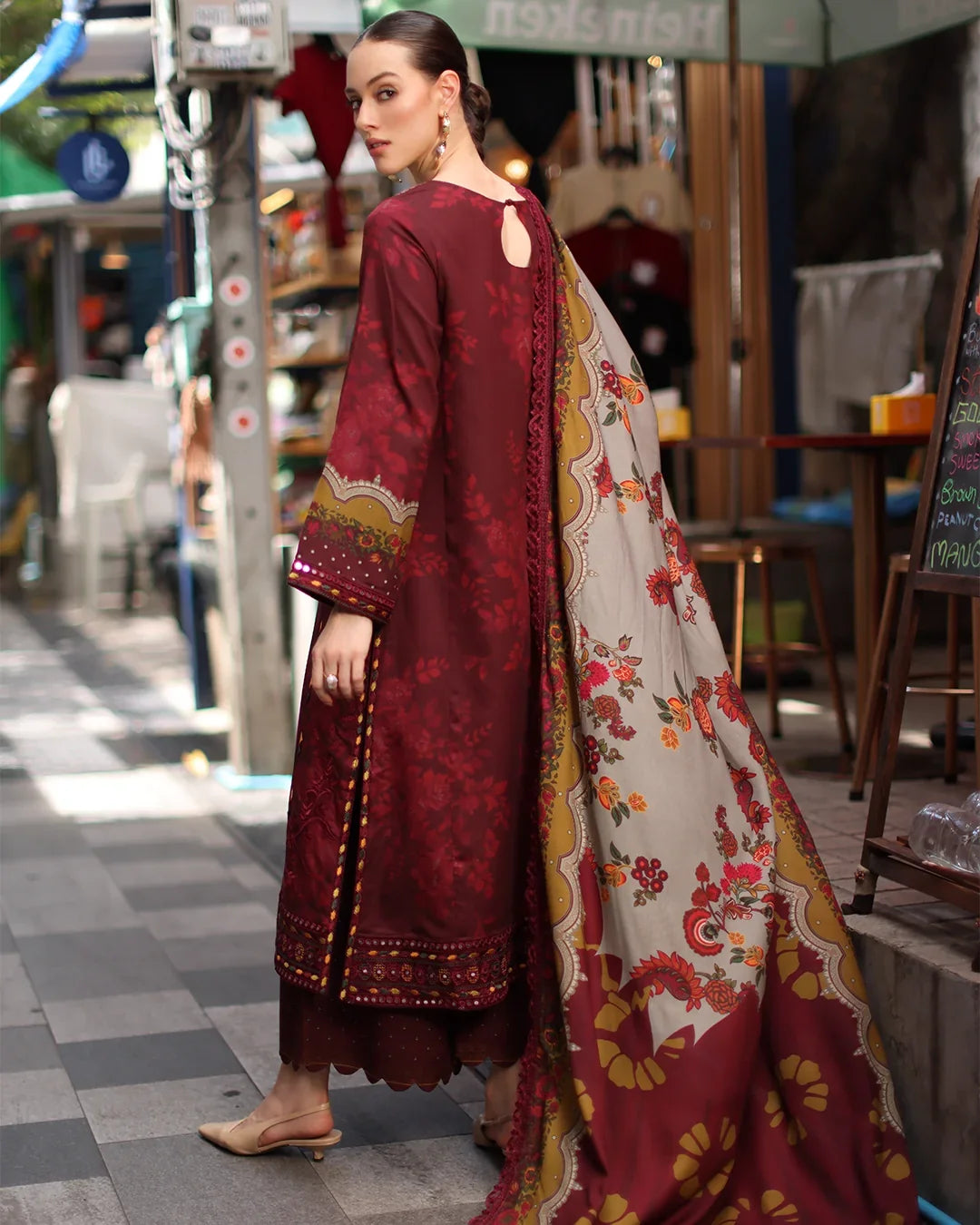 Charizma - Winter 3PC Karandi Digital Print Dress - VL 1636