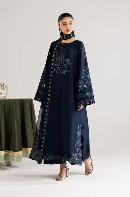 Iznik - 3PC Dhanak Embroidered Shirt With Dhanak Embroidered Dupatta and Trouser - VL1680