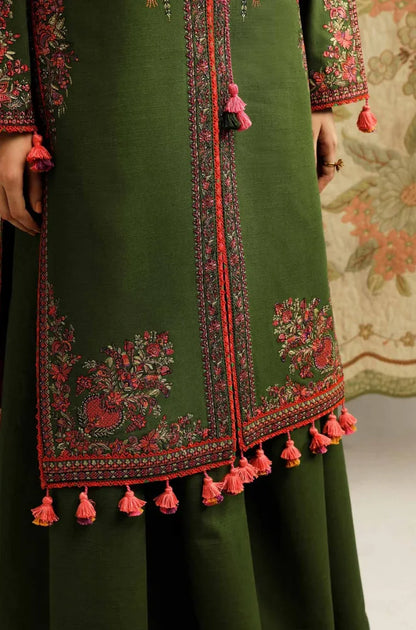Hussain Rehar - 3PC Dhanak Embroidered Shirt With Pashmina Printed Dupatta and Trouser - VL1681