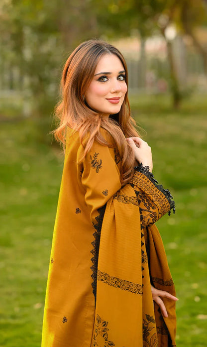 Libass -Winter 3PC Dhanak Embroidered Suit - VL1607